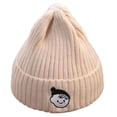 thumbnail image 1 of Children Hat Winter Knitted Cap Cartoon Embroidery High Elasticity Thick Solid Color Anti-slip Cold Resistant Ear Protection Unisex Outdoor Cap Beanie, 1 of 10