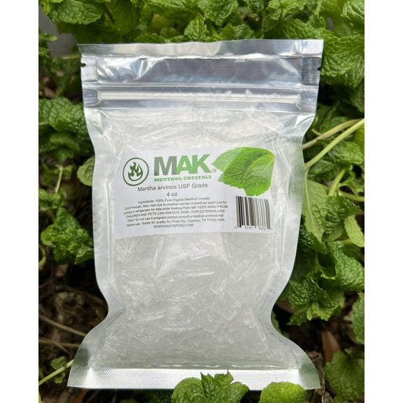 Menthol Crystals 100% PURE ORGANIC Natural Wholesale 1 oz - 25 lb Food Grade (4 oz)