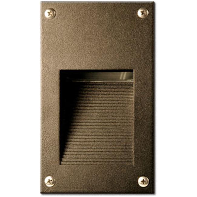 Dabmar Lighting LV670-BZ Cast Aluminum Recessed Hooded Brick, Step  Wall  Light, Bronze 6.44 x 3.88 x 2.56 in.