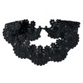 thumbnail image 1 of Cuello de encaje negro desmontable para mujer, elegante diseño hueco, 1 of 2