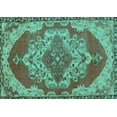 thumbnail image 1 of Ahgly Company Indoor Rectangle Persian Turquoise Blue Traditional Area Rugs, 2' x 5', 1 of 4
