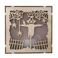 thumbnail image 2 of Vikakiooze Halloween Decor Vintage Halloween Decor LED Hollow Wooden Light Pendants Home Ornaments, 2 of 3