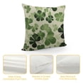thumbnail image 4 of JEUXUS  St Patricks Day Pillow Cover  Shamrock Lucky Clovers Green Decorative Throw Pillow Case Saint Patricks Outdoor Cushion Cover for Home Couch Sofa Holiday Decor, 4 of 5