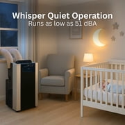 Whynter 14,000 BTU Dual Hose Portable AC, Dehumidifier, Fan & Activated Carbon Filter, 500 Sq Ft