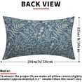 thumbnail image 4 of Light Blue Lumbar Pillow Covers 12x20 Set of 2 Vintage Floral Botanical Print Spring Flower Plant Pattern Rectangle Decorative Throw Pillow Cases Outdoor Farmhouse Decor for Home Sofa Couch Bed, 4 of 6