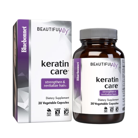 Bluebonnet Beautiful Ally Keratin Care, Beauty Nutrient Strengthen & Revive Hair*, 30 Caps