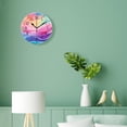 thumbnail image 4 of ATEDEANEI 12" Wall Clock Battery Operated Silent Non Ticking Romantic Rainbow Tie Dye Beautiful, 4 of 5