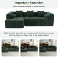 thumbnail image 6 of 101" Sectional Cloud Couch for Living Room, Boneless L Shaped Sofa with 26.4" Deep Seat, Side Pockets and Curved Armrests, No Assembly Required, Green, 6 of 9