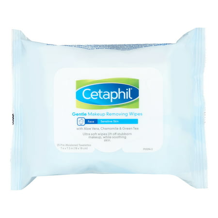 Cetaphil Gentle Makeup Removing Wipes, Face Wipes, 25