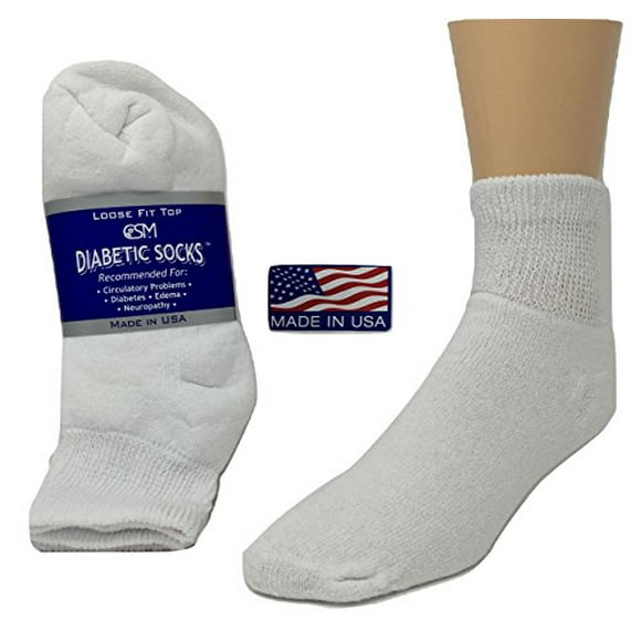 Diabetic Socks, Creswell Diabetic Socks, 6 Pack (1/2 Douzaine), pour Hommes et Femmes, Socks Médical pour Neuropathie, Œdème, Diabète,