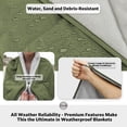 thumbnail image 2 of Manta STOVER 200 x 140 cm, impermeable y cortaviento, color verde oliva, 2 of 7