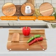 thumbnail image 4 of LINFANG Wooden Adaptive Cutting Board With Spike Smooth Surface Handicapped Kitchen Board With Anti Slip Bottom for Vegetable Fruit Meat, 4 of 9
