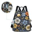 thumbnail image 5 of FORMRS Women's Travel Backpack Purse Anti-Theft Hidden Pockets Casual Shoulder Bag, Navy Floral Pattern, 5 of 7