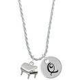thumbnail image 1 of Delight Jewelry Silvertone Piano Silvertone Script Initial Disc - Q - Charm Necklace, 20"+3", 1 of 4