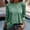 Green, variant on Ladies Ruched Shoulder Sweatshirt Casual Pullover Shirts Round Neck Raglan Sleeve Solid Long Sleeve Top Puff Sleeve Tops Clothing Loose Fit