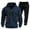 L03-Navy, variant on CCRFTGI Mens Sweatsuit 2 Piece Outfit Big and Tall Jogging Gym Zip Up Tracksuit Sets Fall Winter Fashion 2 Piece Set for Men with Pockets Khaki 2XL