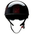 thumbnail image 4 of Z1R Vagrant Red Catrina Motorcycle Half Helmet Red/Black MD, 4 of 5