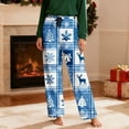 thumbnail image 6 of Xcmzpl Mens Christmas Pajamas Plaid Sleep Pants Xmas Party Sleepwear Elastic Waist Loose Fit Bottoms Soft Pj Pants for Men, 6 of 10