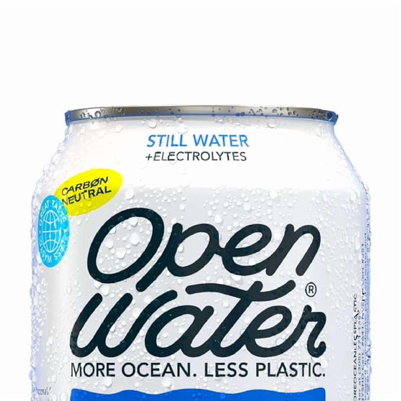 Open Water | Still Canned Water with Electrolytes in 12-oz Aluminum Cans (4 Cases, 48 cans TOTAL) | BPA-free and Eco friendly
