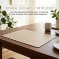 thumbnail image 6 of Unique Bargains 6 Pack Faux Leather Placemats for Kitchen Dining Table Decor Cream 17"x12", 6 of 7