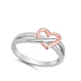 thumbnail image 4 of Rose Gold-Tone Heart Infinity Knot Promise Ring .925 Sterling Silver Jewelry Female Male Size 6, 4 of 4