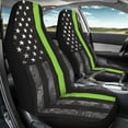 thumbnail image 4 of Yuyamidu American Flag Car Seat Covers Set Vehicle Front Seat Protection Green Line Auto Interior Accessories Universal fit Most Car SUV Van Truck, 4 of 6