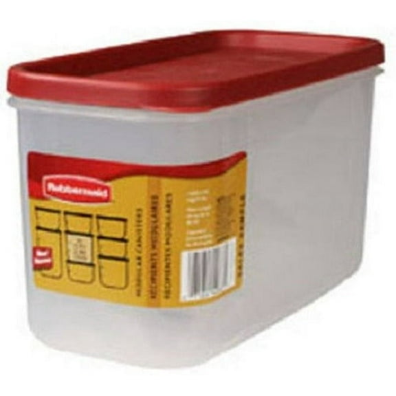 Rubbermaid 2168229 Racer Red 10 Cup Dry Food Plastic Storage Containers - Quantity of 6