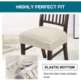 thumbnail image 4 of Stretch Jacquard Chair Seat Covers Seat Covers for Dining Room Chair Covers Chair Seat Slipcovers Removable Washable Chair Seat Cushion Slipcovers for Dining Room (4 Pack, Natural), 4 of 7