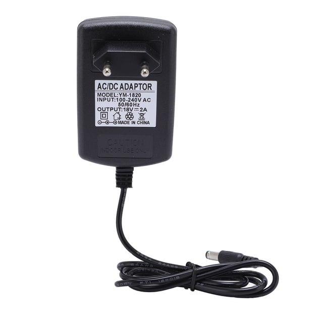 Adaptador de Corriente de 18 V 2 A, Cable de Carga de 5,5 x 2,5 mm para Pantalla LED, Altavoz Con 5 Protectorados para Letraso LED, Consola de Juegos, Electrodomésticos