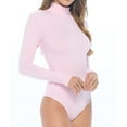 thumbnail image 2 of Natural Uniforms Long Sleeve Turtle Neck Body Suit-Breathable Cotton Stretch Leotard(Pink, Large), 2 of 6