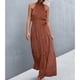 thumbnail image 2 of Vestido largo con estampado, vestido largo con cuello halter, vestido largo con cuello halter, vestido largo de verano, rendimiento comprobado, 2 of 6