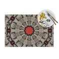 thumbnail image 4 of YFYANG Washable Heat-Resistant Placemats, 70% PVC/30% Polyester, Retro Mysterious Symbolic Pattern Kitchen Table Mat, 12" x 18" 1 Piece, 4 of 6