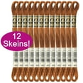 thumbnail image 1 of DMC Embroidery Floss Medium Brown 117-433, 6 Strand Cotton Thread 8.7 Yds (12 Pack), 1 of 2