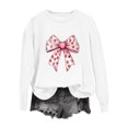 thumbnail image 2 of NTACZA Valentine's Day Ladies Tops Cute Long Sleeve White Sweatshirt Bow Print Plus Size Funny Womens Shirt 2X, 2 of 4