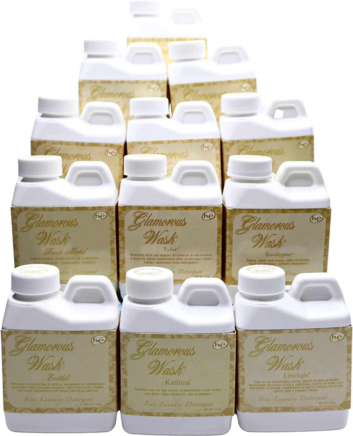 Tyler Candle Company Glamorous Wash 12 Scent Sample Combo Pack Fine