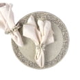 thumbnail image 4 of Ring Bling Embroidered PlacematSize: 14" RoundSet of 2Color: White, 4 of 5