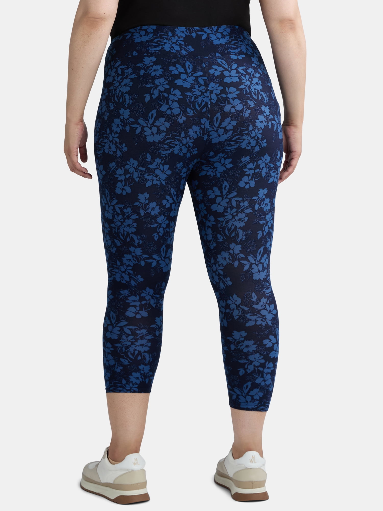 Terra & Sky's Women's Plus Capri Leggings, 2-Pack