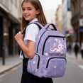 thumbnail image 3 of KUIFORTI Purple Axolotl Kids Bookbag School Bag Suitable for Elementary Middle School Waterproof Durable Outdoor Teen Boys Bookbag with Side Pockets, 3 of 7