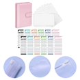 thumbnail image 3 of pitrice PU Leather Notebook Binder Clear Envelopes budget planner organizer loose leaf notebook Binder Pockets Budget loose leaf notebook Envelope Pink, 3 of 9