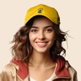 thumbnail image 4 of Dalix Soaring Frog Embroidered Womens Cotton Dad Hat Baseball Cap Adjustable in Gold, 4 of 5