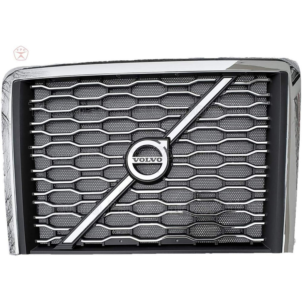 Volvo VNL 2018+ Truck Replacement Chrome Grille w/Bug Screen V Emblem