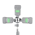 thumbnail image 2 of 3 Triple Cold Shoe Mount Umbrella Holder Camera Speedlite Mount Holder Adjustable Hot Shoe Mount Flash Bracket for Speedlight, Led Lights, LED Monitor, 2 of 6