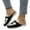Black, variant on Womens Woven Strap Beaded Sandal , Boho Floral Sandals Braided StrapSandals ,Accents for Summer Beach and Casual Daily Wear, Comfortable Cushioned Insole