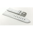 thumbnail image 3 of 22mm Mens' Alligator Style Leather Watch Band Strap, Glossy Finish, Stainless Steel Buckle, 3 of 7