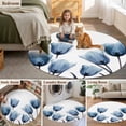 thumbnail image 5 of Blue Tulip Large Round Rug 8 FT, Non Slip Living Room Area Carpet, Spring Pastoral Flower Watercolor White Washable Soft Circle Rug Non-Shedding Floor Carpet for Bedroom Office Dining Room, 5 of 9