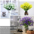 thumbnail image 5 of 20 Bundles Artificial Flowers for Outdoor Summer Decoration, UV Resistant Faux Outsides Plastic Greenery Shrubs Artificial Plants Fake Flowers Planter Home Cemetery Decor(White), 5 of 5