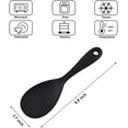 thumbnail image 2 of Silicone Rice Paddle Spoon Set of 2,Non Stick Heat Resistant Kitchen Gadge Rice Spoon,Rice Scooper,Rice Spatula,Rice Spoon Paddle,Rice Cooker Spoon,Works for Rice,Mashed Potato Or More (Black), 2 of 6