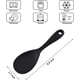 thumbnail image 2 of Cucharas para servir, 2 juegos de cucharas para servir arroz, utensilios de cocina de silicona para arroz, puré de patatas o más (negro), 2 of 5