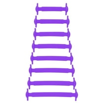16Pack No Tie Shoe Laces for Adults, Elastic Flat Tieless Shoelaces, Purple