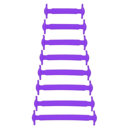 16Pack No Tie Shoe Laces for Adults, Elastic Flat Tieless Shoelaces, Purple